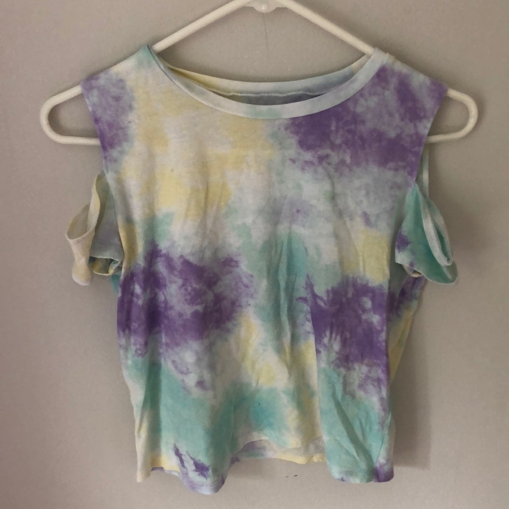 Hollister Cold Shoulder Tie Dye Tee